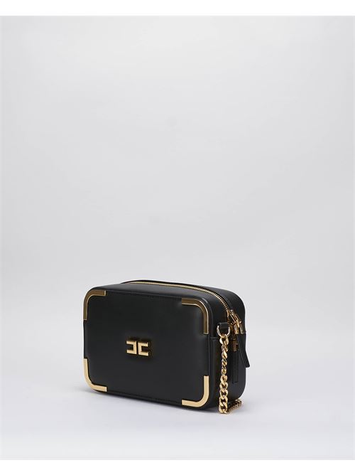 Shoulder bag in leather-effect material with metal corners Elisabetta Franchi ELISABETTA FRANCHI | Bag | BS72A47E2110